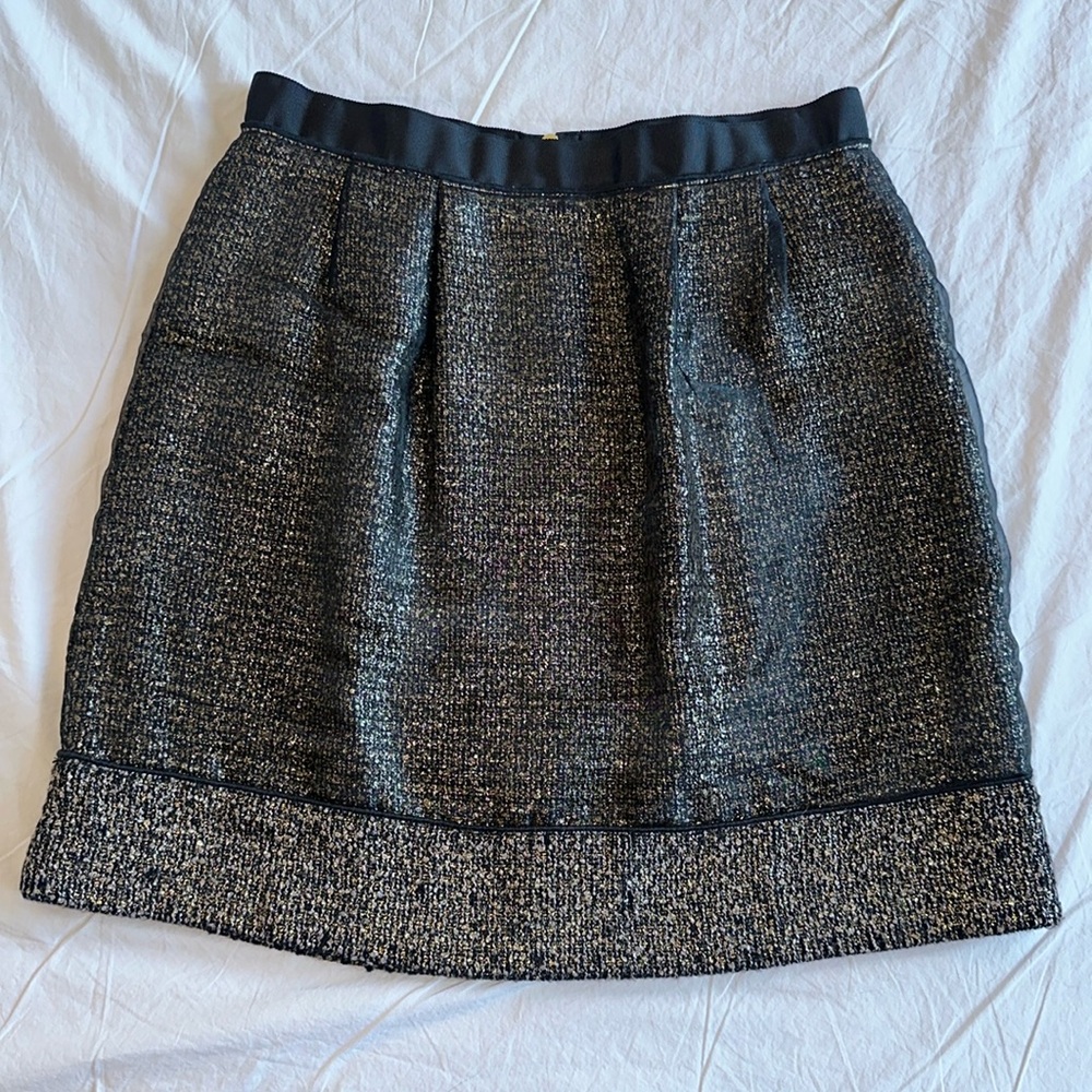 Ann Taylor loft gold and black skirt